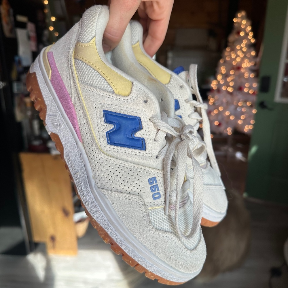 New Balance 550- Sea Salt Marine Blue, Women’s 7.5